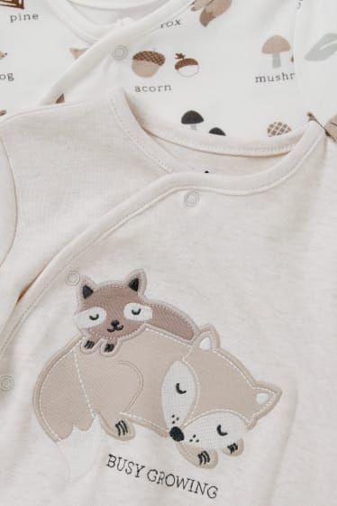 Unisex - Paquet de 2 - pijama per a nadó - beix clar