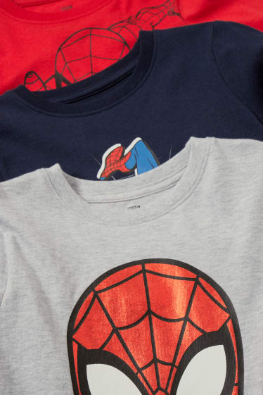 Bambini - Confezione da 3 - Uomo Ragno - maglia a maniche lunghe - blu scuro