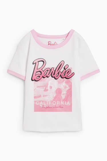 Copii - Barbie - tricou cu mânecă scurtă - alb-crem