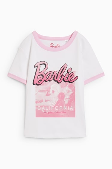 Enfants - Barbie - haut manches courtes - blanc crème