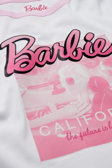 Kinderen - Barbie - T-shirt - crème wit