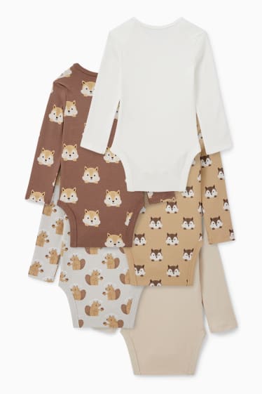 Unisex - Multipack 5er - Baby-Body - beige