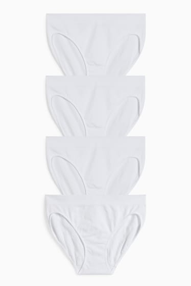 Femmes - Lot de 6 - culottes - sans coutures - blanc