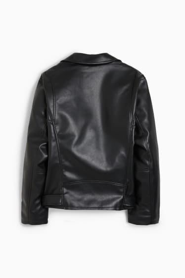 Dámské - CLOCKHOUSE - motorkářská bunda - imitace kůže - černá