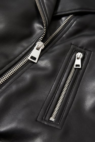 Donna - CLOCKHOUSE - giacca stile motociclista - similpelle - nero