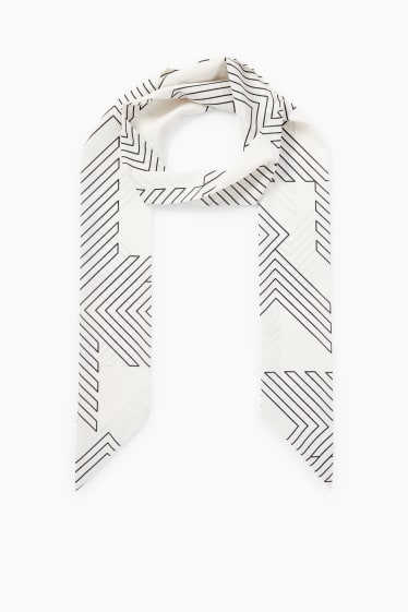 Femmes - Foulard - à motif - blanc crème