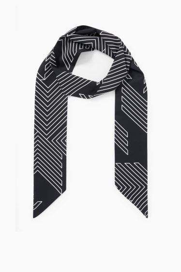 Femmes - Foulard - à motif - noir