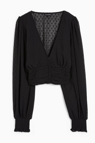 Teens & young adults - CLOCKHOUSE - cropped blouse - black