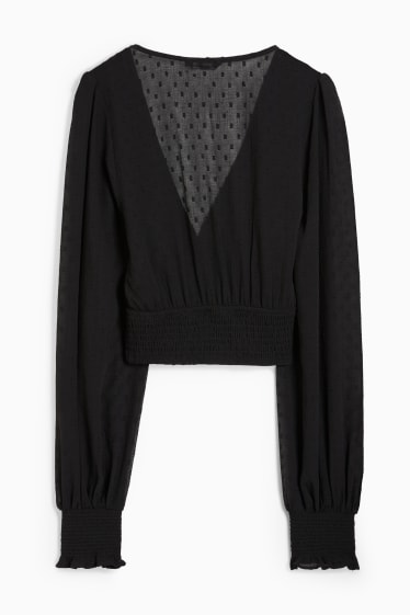 Teens & young adults - CLOCKHOUSE - cropped blouse - black
