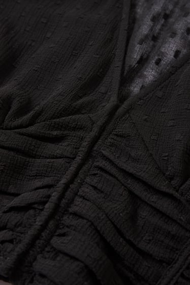 Damen - CLOCKHOUSE - Crop Bluse - schwarz