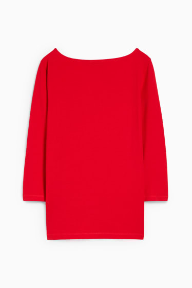 Damen - Langarmshirt - rot