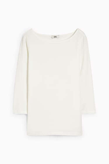 Women - Long sleeve top - cremewhite