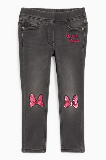 Kinderen: meisjes - Minnie Mouse - jegging jeans - jeanslichtgrijs