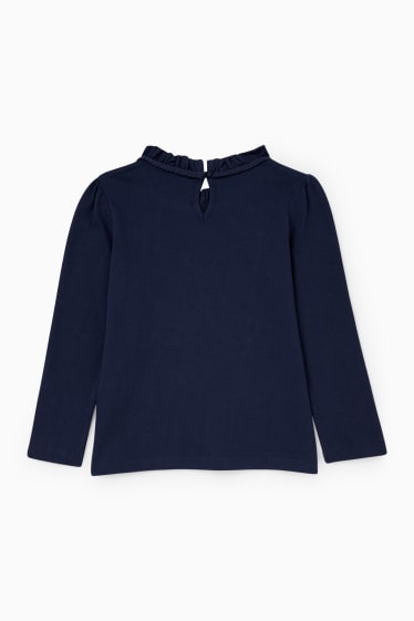 Kinderen: meisjes - Longsleeve - donkerblauw