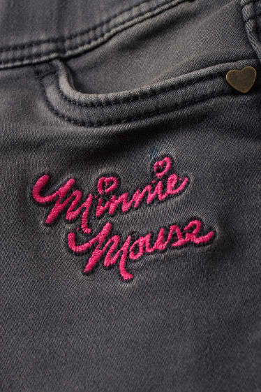 Kinderen: meisjes - Minnie Mouse - jegging jeans - jeanslichtgrijs
