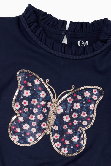 Kinderen: meisjes - Longsleeve - donkerblauw