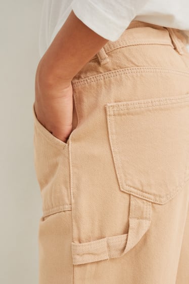 Bambine - Jeans a gamba larga - beige