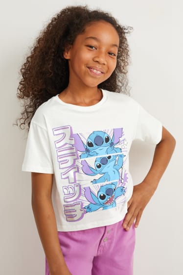 Kinderen - Lilo & Stitch - T-shirt - zuiver wit