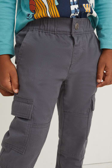 Niños - Pantalón cargo térmico - gris oscuro