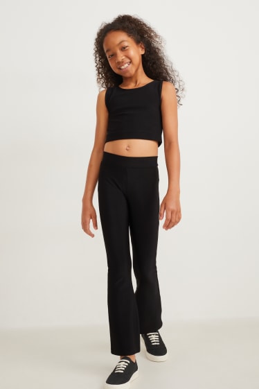 Children - Set - active top and jersey bottoms - 2 piece - black