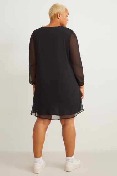 Femmes - Robe en mousseline - noir