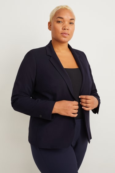 Femmes - Blazer - slim fit - bleu foncé