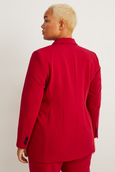 Femmes - Blazer - regular fit - rouge foncé