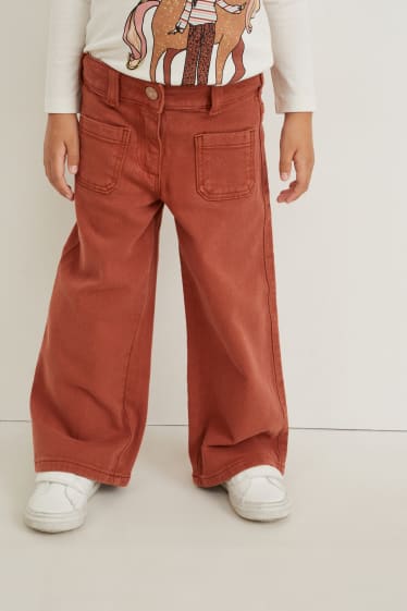 Children - Wide leg jeans - brown