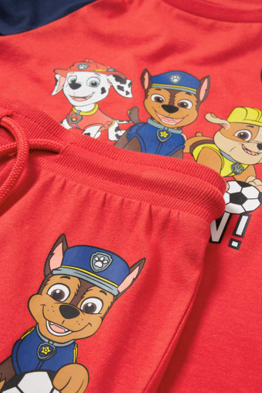 Kinderen: jongens - Set - Paw Patrol - longsleeve, shorts en joggingbroek - donkerblauw