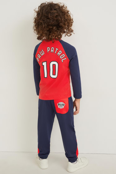 Kinderen: jongens - Set - Paw Patrol - longsleeve, shorts en joggingbroek - donkerblauw