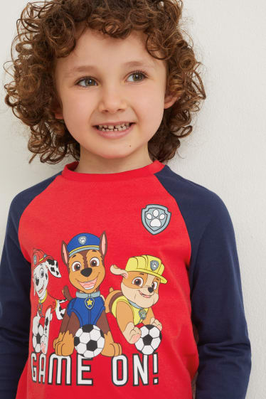 Kinderen: jongens - Set - Paw Patrol - longsleeve, shorts en joggingbroek - donkerblauw