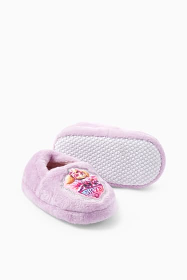 Children Girls - PAW Patrol - fleece slippers - light violet