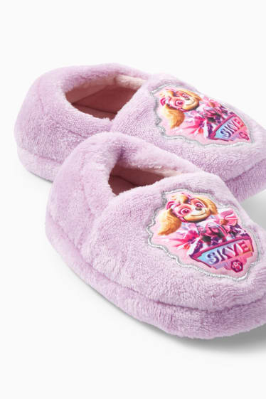 Children Girls - PAW Patrol - fleece slippers - light violet