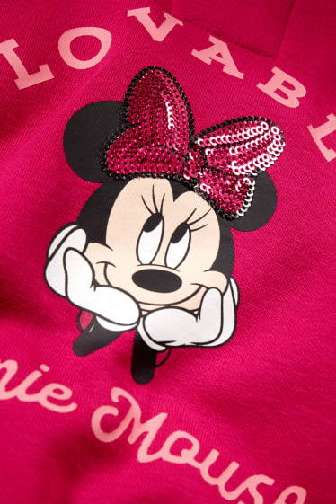 Enfants filles - Minnie Mouse - sweat à capuche - rose foncé