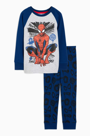 Kinder Jungen - Spider-Man - Pyjama - 2 teilig - hellgrau-melange