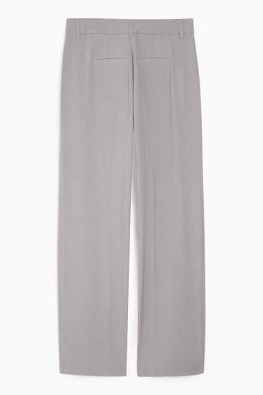Femmes - CLOCKHOUSE - pantalon en toile - mid waist - straight fit - gris