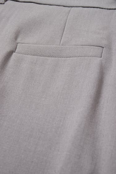 Femmes - CLOCKHOUSE - pantalon en toile - mid waist - straight fit - gris