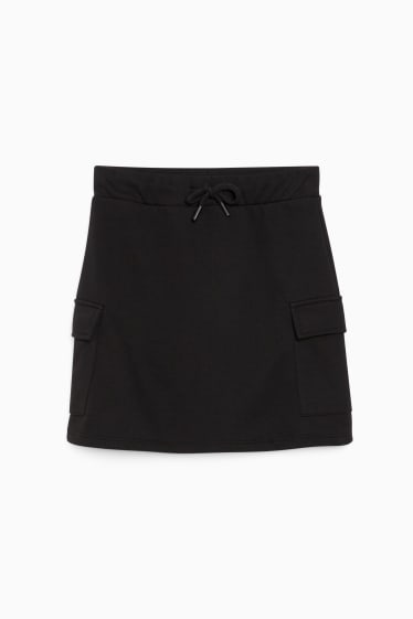 Nena - Faldilla de xandall cargo - negre