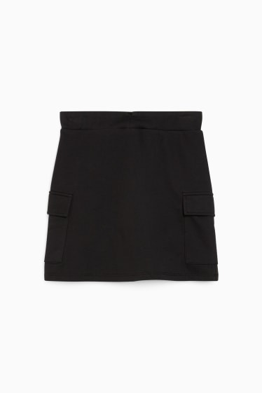 Nena - Faldilla de xandall cargo - negre