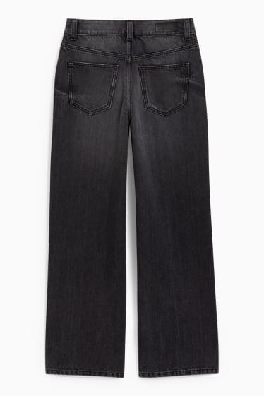 Enfants filles - Wide leg jean - jean gris foncé