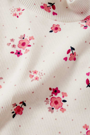 Enfants filles - Lot de 3 - hauts à col roulé - blanc crème