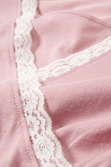 Femmes - Chemise de nuit d'allaitement - rose
