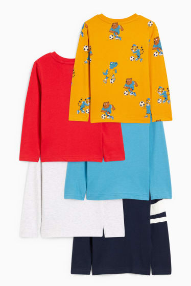 Kinderen: jongens - Set van 5 - longsleeve - donkerblauw