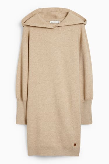 Nena - Vestit de punt amb caputxa - beix clar