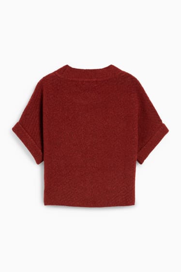 Kinder Mädchen - Pullover - dunkelrot