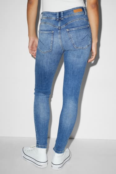 Damen - CLOCKHOUSE - Skinny Jeans - Mid Waist - Push-up-Effekt - jeansblau