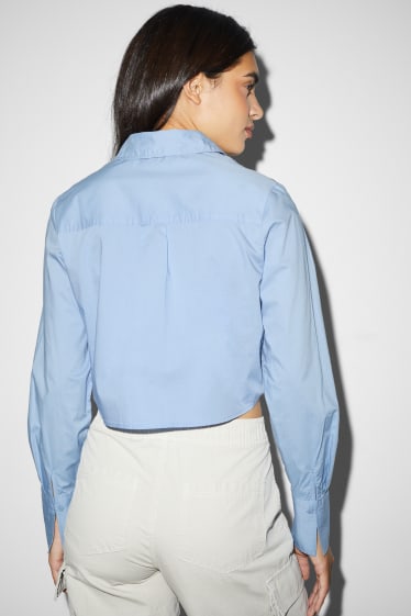 Femmes - Chemisier court - bleu clair