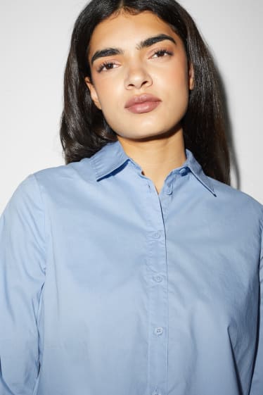 Femmes - Chemisier court - bleu clair