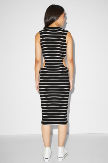 Teens & young adults - CLOCKHOUSE - bodycon dress - striped - black / white