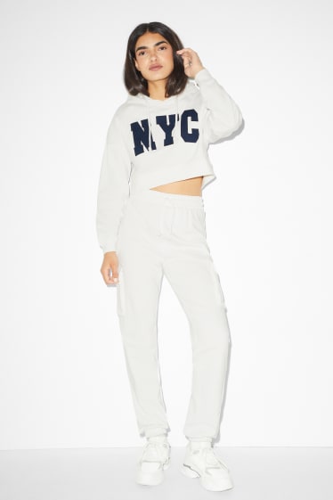 Damen - CLOCKHOUSE - Cargo-Jogginghose - cremeweiss